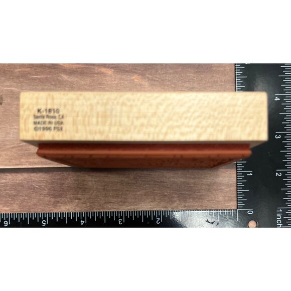 Vintage PSX K-1810 Let It Snow Rubber Stamp Snowman Design Wood Mounted - Picture 3 of 3